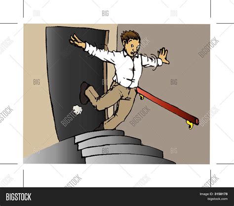 Falling Down Stairs Vector & Photo (Free Trial) | Bigstock