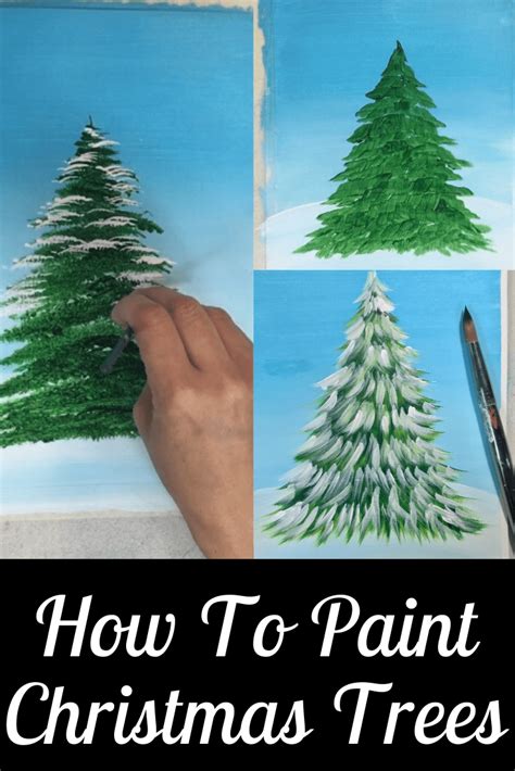 Painting Trees With A Fan Brush - Step By Step Acrylic Painting