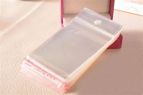 10 x 17 cm Hanging Hole Clear Self Adhesive Seal Poly OPP Bag Plastic ...