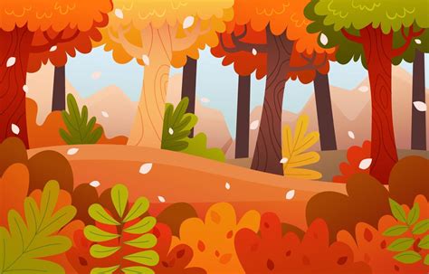 Forest Scenery in Autumn Season 2915073 Vector Art at Vecteezy