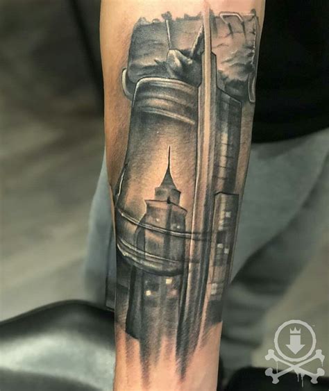 Pin by 12 Oz Studios on Tattoo Ideas in 2021 | Skyline tattoo, Black ...