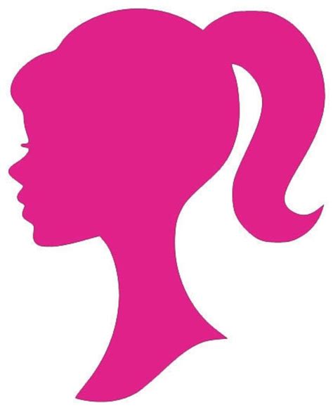 Barbie Vinyl Stickers Barbie Head Silhouette Stickers | Etsy