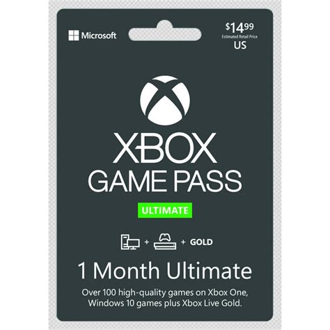 Xbox Game Pass Ultimate 1 Month Sub Card (game Pass + Live Gold ...