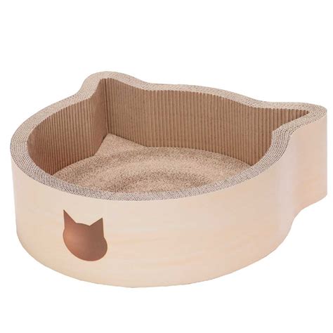 Cat-headed Scratcher Bed (Birch) - Large