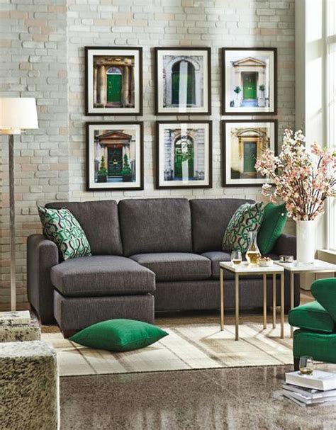 30 Green And Grey Living Room Décor Ideas - DigsDigs