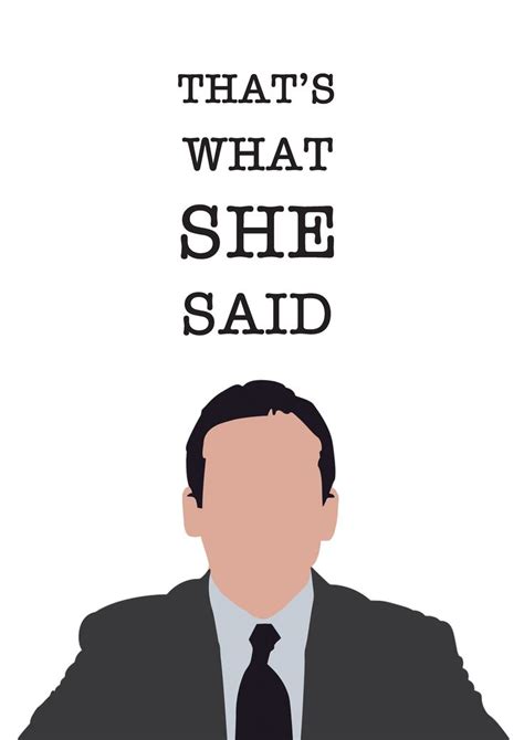 The Office Poster - Michael Scott 'That's What She Said' | The office ...