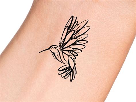 Hummingbird Temporary Tattoo / Bird Tattoo - Etsy