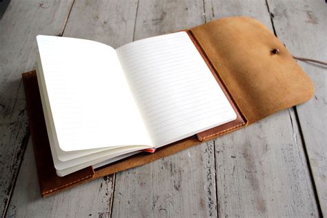 Refillable leather Journal. A5 refillable journal. Leather Book Cover ...