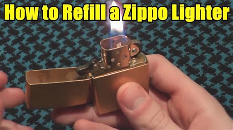 How to Refill a Zippo Lighter - YouTube