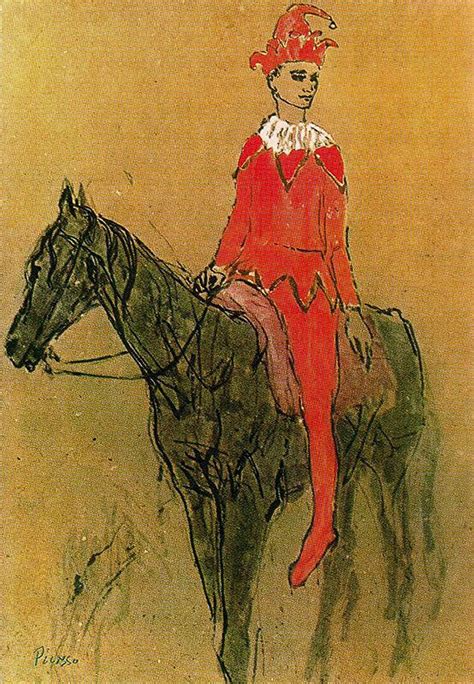 Harlequin on the horseback, 1905, Pablo Picasso Size: 100x69.2 cm ...