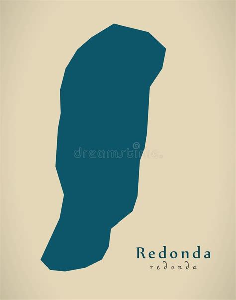 Modern Map - Redonda Island AG Stock Illustration - Illustration of ...