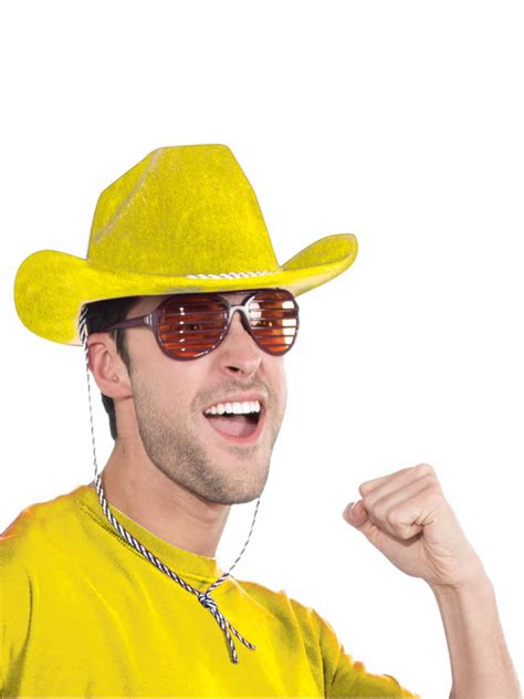 Deluxe Yellow Cowboy Hat - PartyBell.com