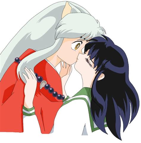 Inuyasha and Kagome Kissing by Pokahydee on DeviantArt