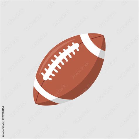 Rugby ball vector icon. Football american league logo isolated oval ...