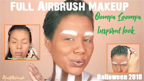 Full Face Airbrush Makeup Look Oompa Loompa Style | Airbrush makeup ...