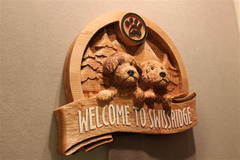 CUSTOM DOG SIGNS Carved Wood Signs Puppy Signs Pet Signs Carved Dogs ...