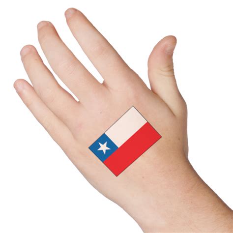 Chile Flag Temporary Tattoo - IndustryPrint Multi Store