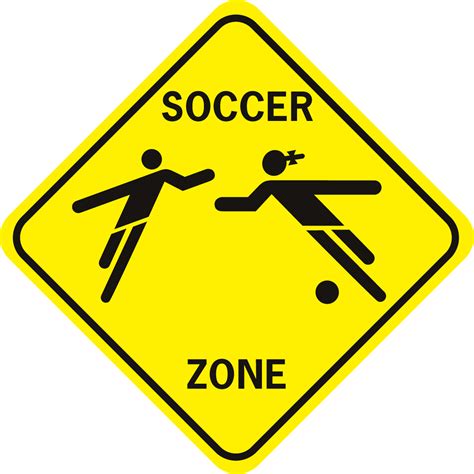 Soccer Zone boy and girl stencil - World Famous Sign Co.