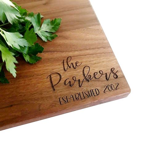 Custom Cutting Board Last Name and Date. Personalized Cutting | Etsy