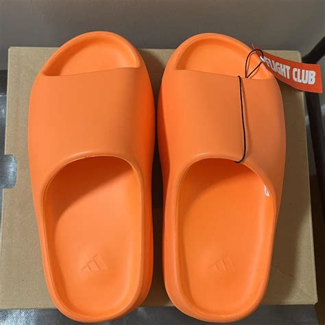 Yeezy Slides ‘Enflame Orange’🔥 -Size 5 -Never... - Depop