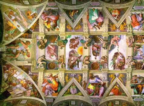 Michelangelo's Artwork on the ceiling of Sistine Chapel image - Free ...