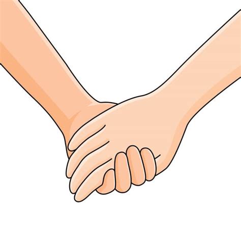 Two Holding Hands Cartoon Illustrations, Royalty-Free Vector Graphics ...