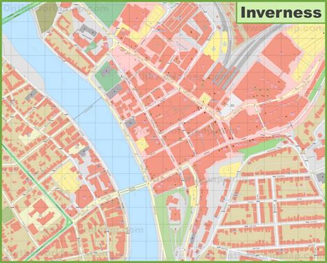 Inverness city centre map - Ontheworldmap.com