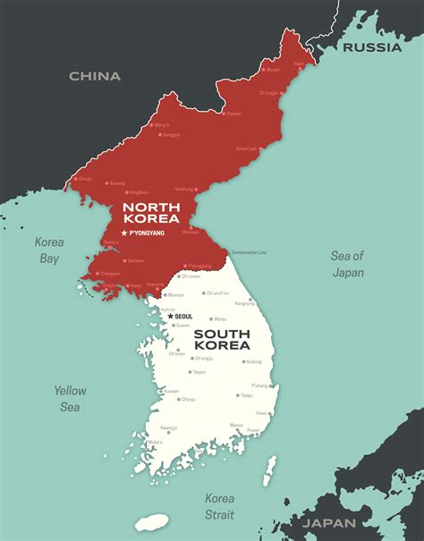 World Map Showing Korea - United States Map