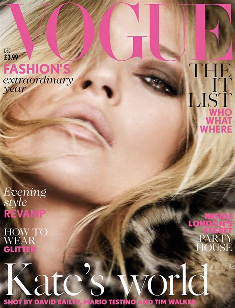 Kate Moss Lands Vogue UK December 2014 Cover