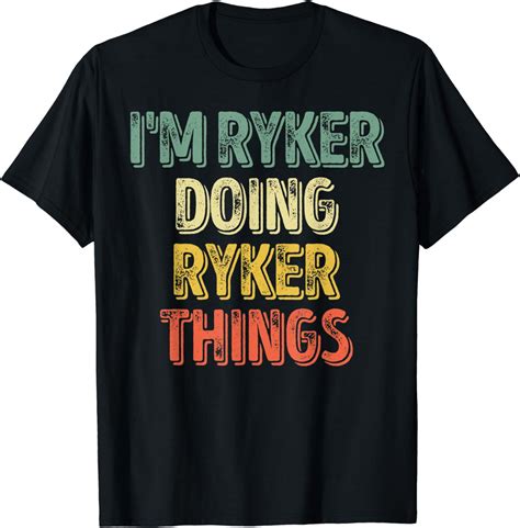 Amazon.com: Mens I'm Ryker Doing Ryker Things Shirt Personalized First ...