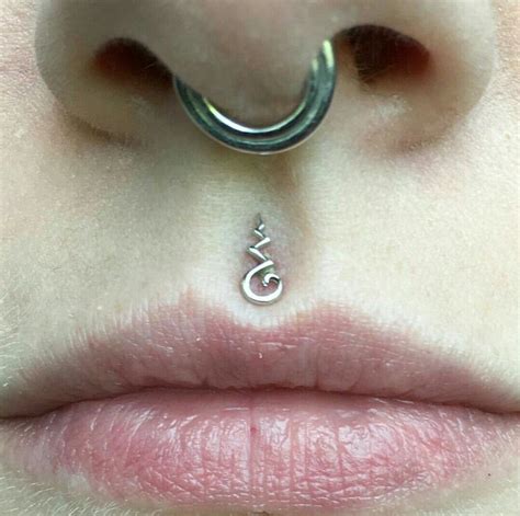 Medusa lip piercing - noredfindyour