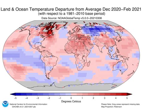 Where did the Northern Hemisphere winter rank in terms of temperature?