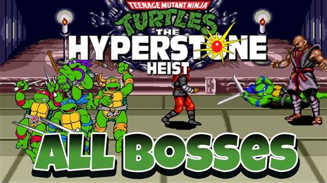 TMNT The Hyperstone Heist - All Bosses (Genesis) - YouTube