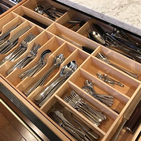 Custom Silverware Drawer Organizer Maple - Etsy