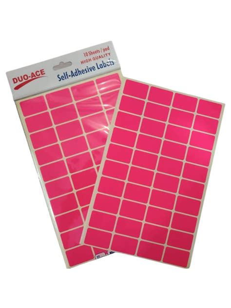 Duo-Ace Self Adhesive Labels (Colour) - Pack1 (10 sheets/BDL5)