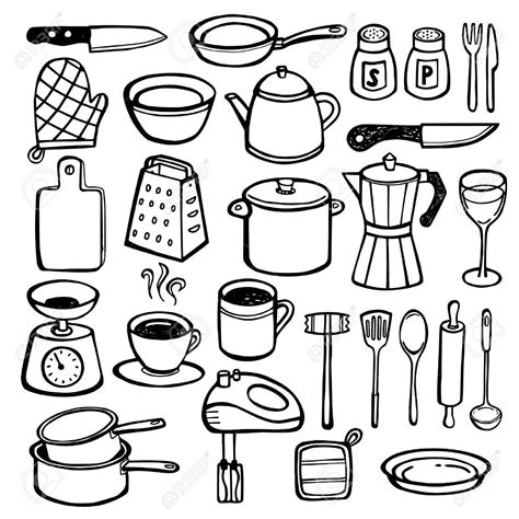 Cooking Utensils Drawing at GetDrawings | Free download