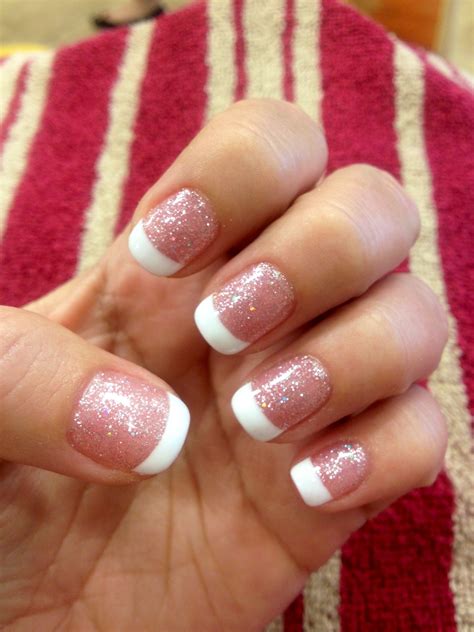 Get Ready To Sparkle With Pink And White Nails With Glitter! – The FSHN