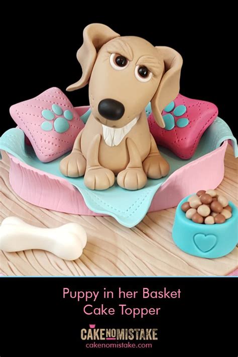 Cute Puppy Cake Topper | Puppy cake, Fondant dog, Kids cake toppers