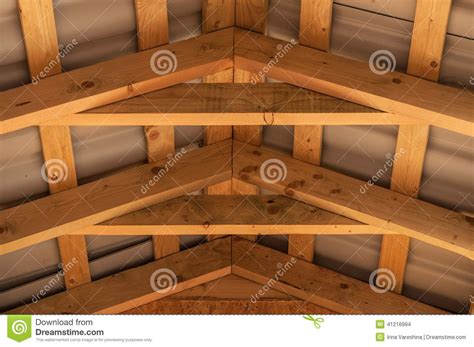 Roof Joist Wood Construction Stock Photo - Image: 41216994 Roof Joist ...