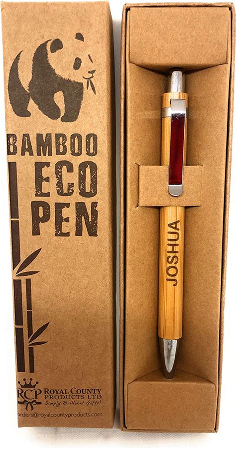 Personalised Bamboo Pens – Eco Friendly – Joshua – BigaMart