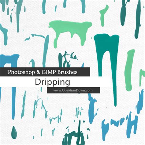 Dripping Photoshop & GIMP Brushes | Obsidian Dawn