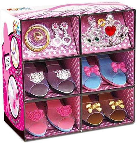 ToyVelt Princess Dress Up & Play Shoe and Jewelry Boutique (Includes 4 ...