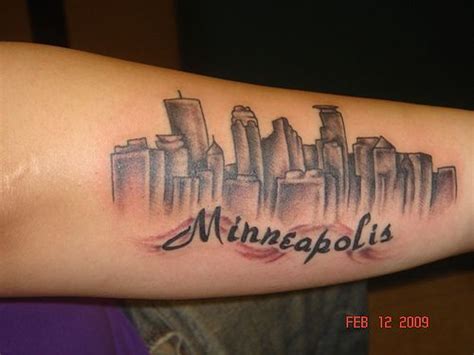 minneapolis skyline outline tattoo - blackcatartillustrationwallpaper