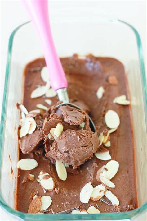 Instant Chocolate Almond Ice Cream - Super Healthy Kids