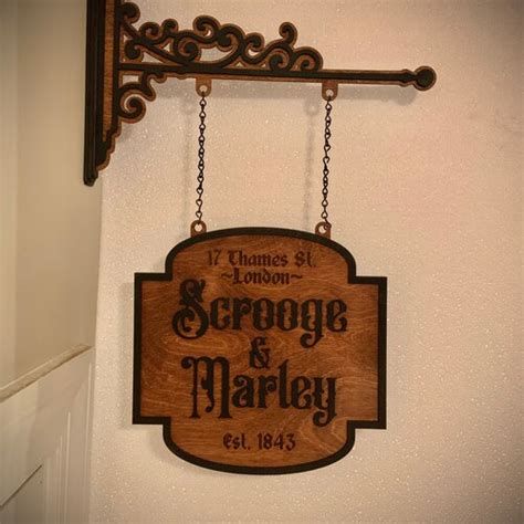 Scrooge & Marley Wall Sign - Etsy