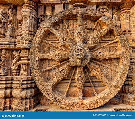 Konark Wheel At Sun Temple, Konark, Odisha, India Stock Photo ...