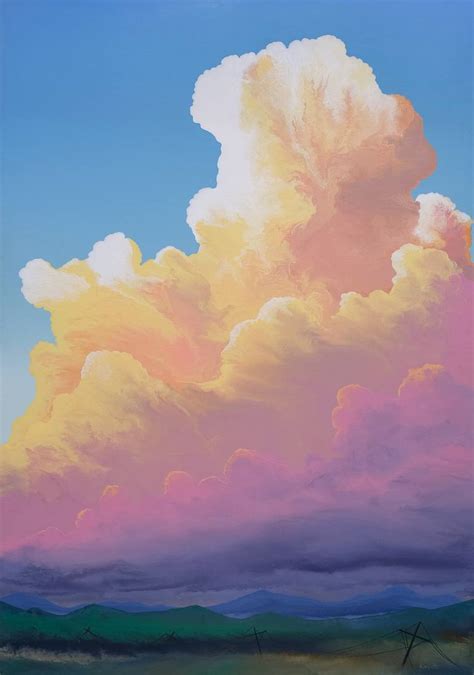 Sunset clouds Painting by Roque Reyes | Saatchi Art