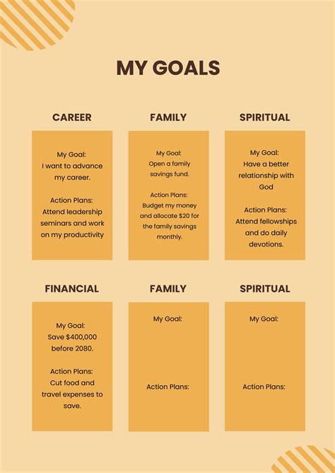 Personal Goals Chart in Illustrator, PDF - Download | Template.net