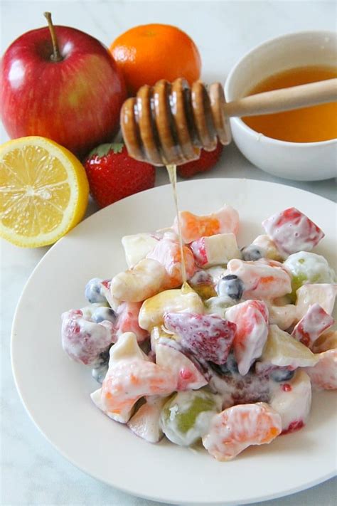 Creamy Yogurt Fruit Salad - The Bitter Side of Sweet