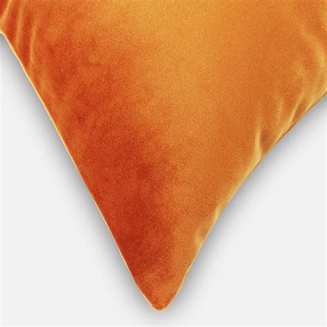 Burnt Orange Velvet Throw Pillow Orange Pillow Velvet Pillow | Etsy